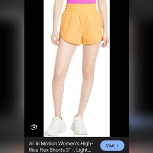 All in Motion Vibrant Orange Athletic Shorts